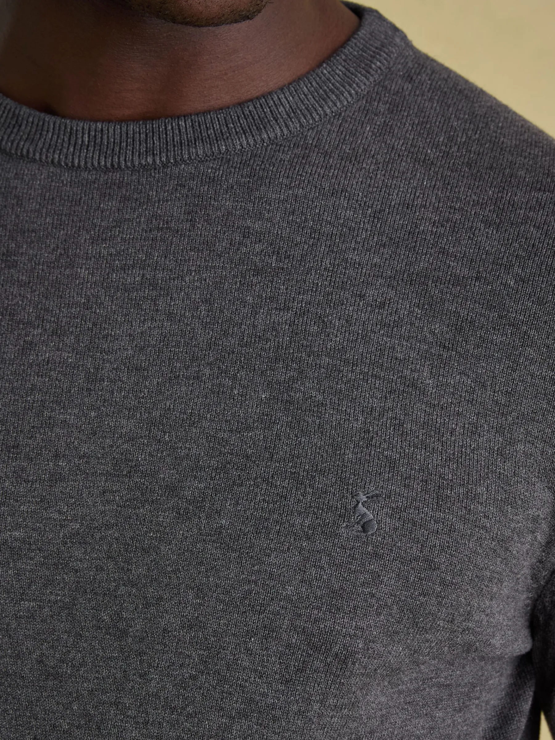 Jarvis Charcoal Grey Crew Neck Knitted Jumper<Joules Outlet