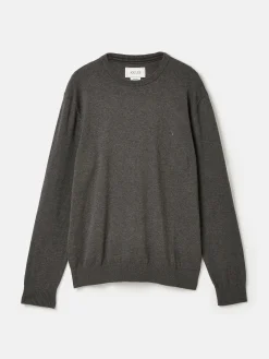 Jarvis Charcoal Grey Crew Neck Knitted Jumper<Joules Outlet
