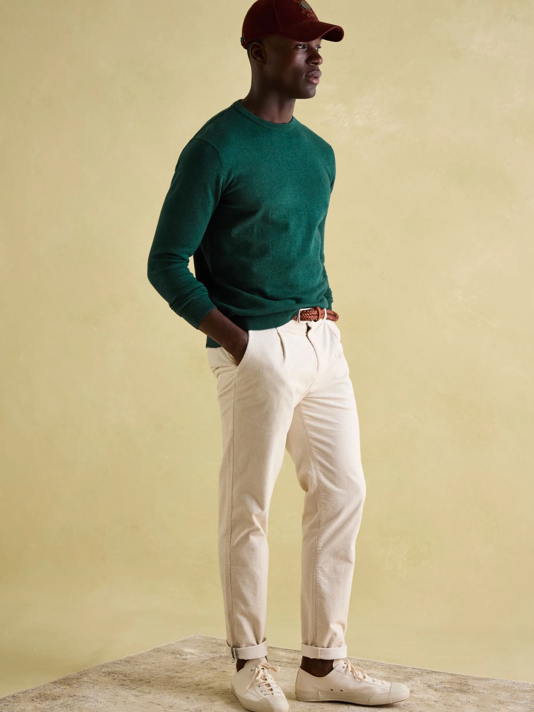 Jarvis Dark Green Crew Neck Knitted Jumper<Joules New