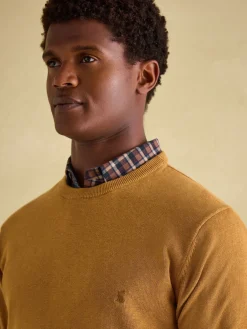 Jarvis Dark Yellow Crew Neck Knitted Jumper<Joules Hot