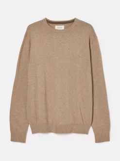 Jarvis Light Brown Crew Neck Knitted Jumper<Joules Online