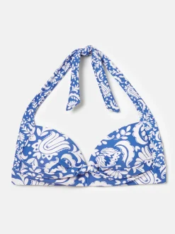 Jasmine Blue Mosaic Bikini Top<Joules New
