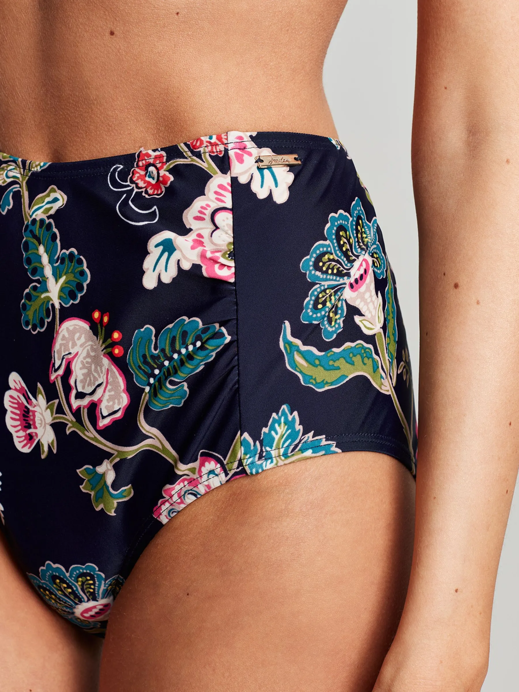 Jasmine Navy Floral Bikini Bottoms<Joules Outlet