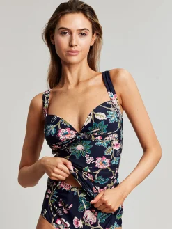 Jasmine Navy Floral Tankini Top<Joules Online