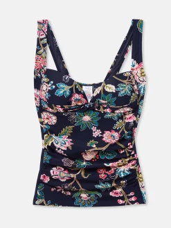 Jasmine Navy Floral Tankini Top<Joules Online