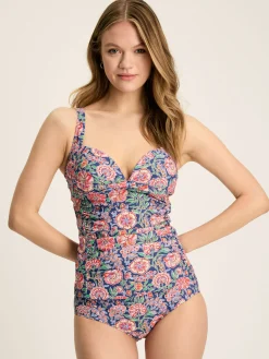Jasmine Pink & Navy Tankini Top<Joules Hot