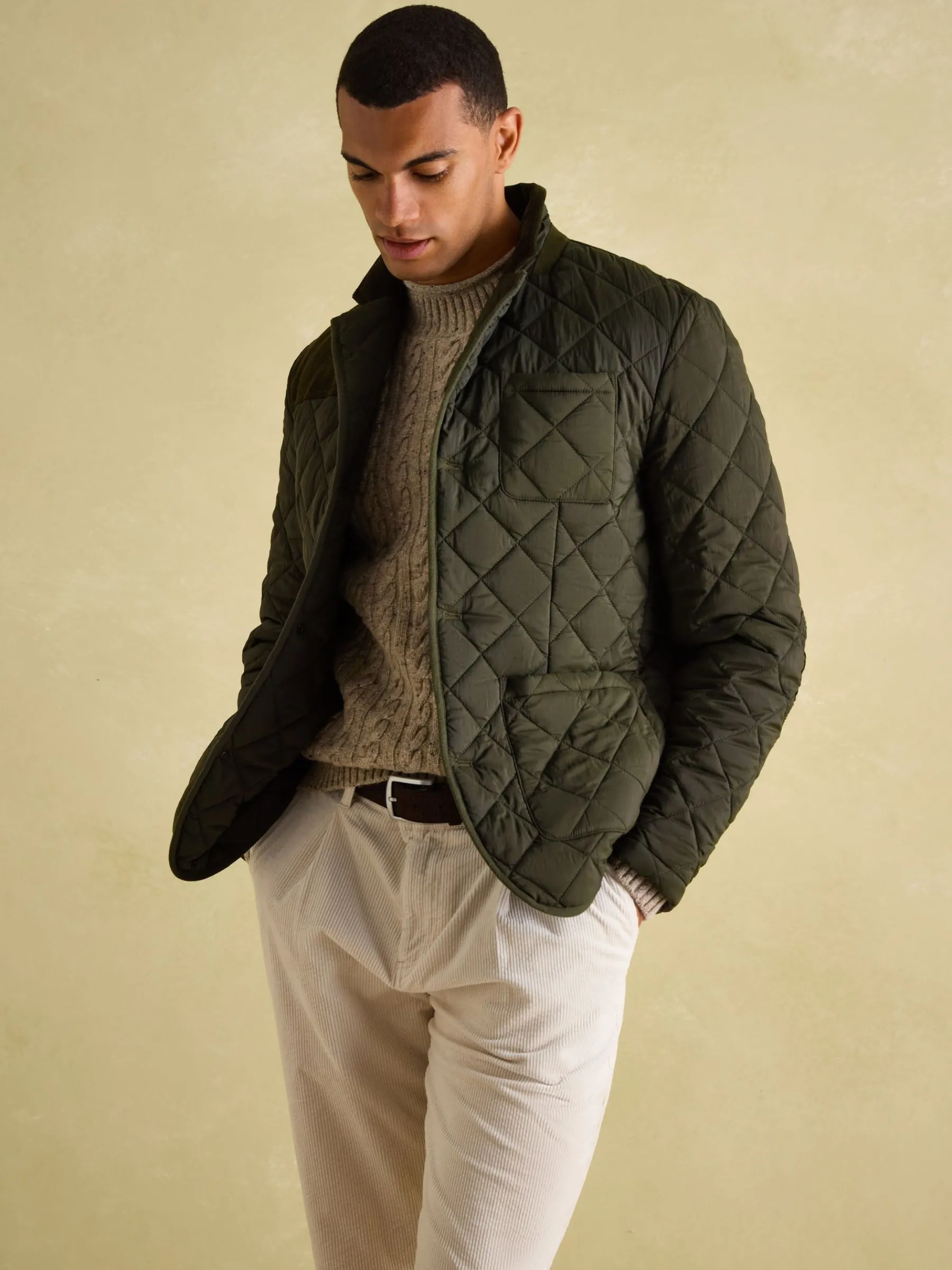 Jasper Diamond Quilted Blazer<Joules Sale
