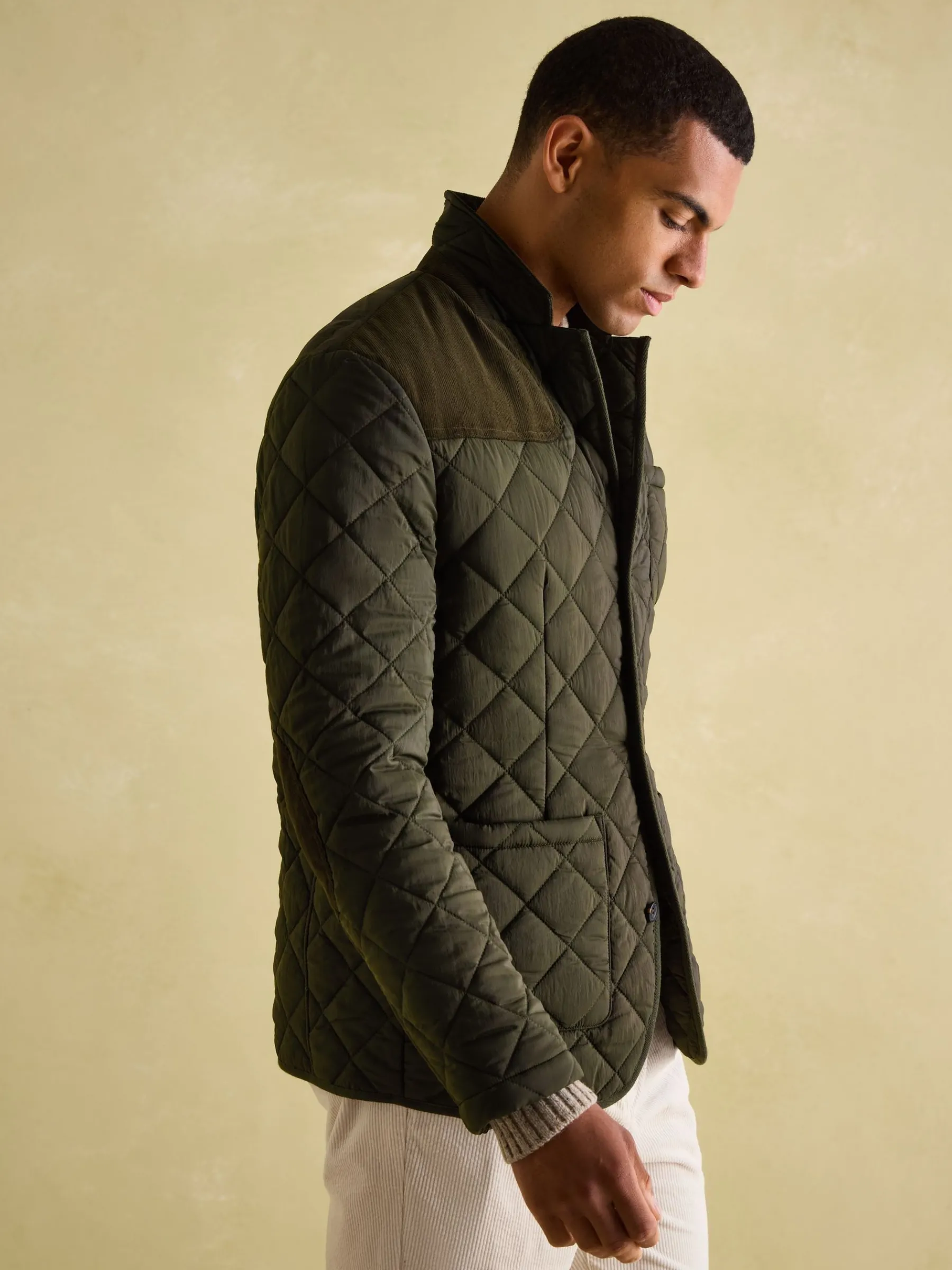 Jasper Diamond Quilted Blazer<Joules Sale