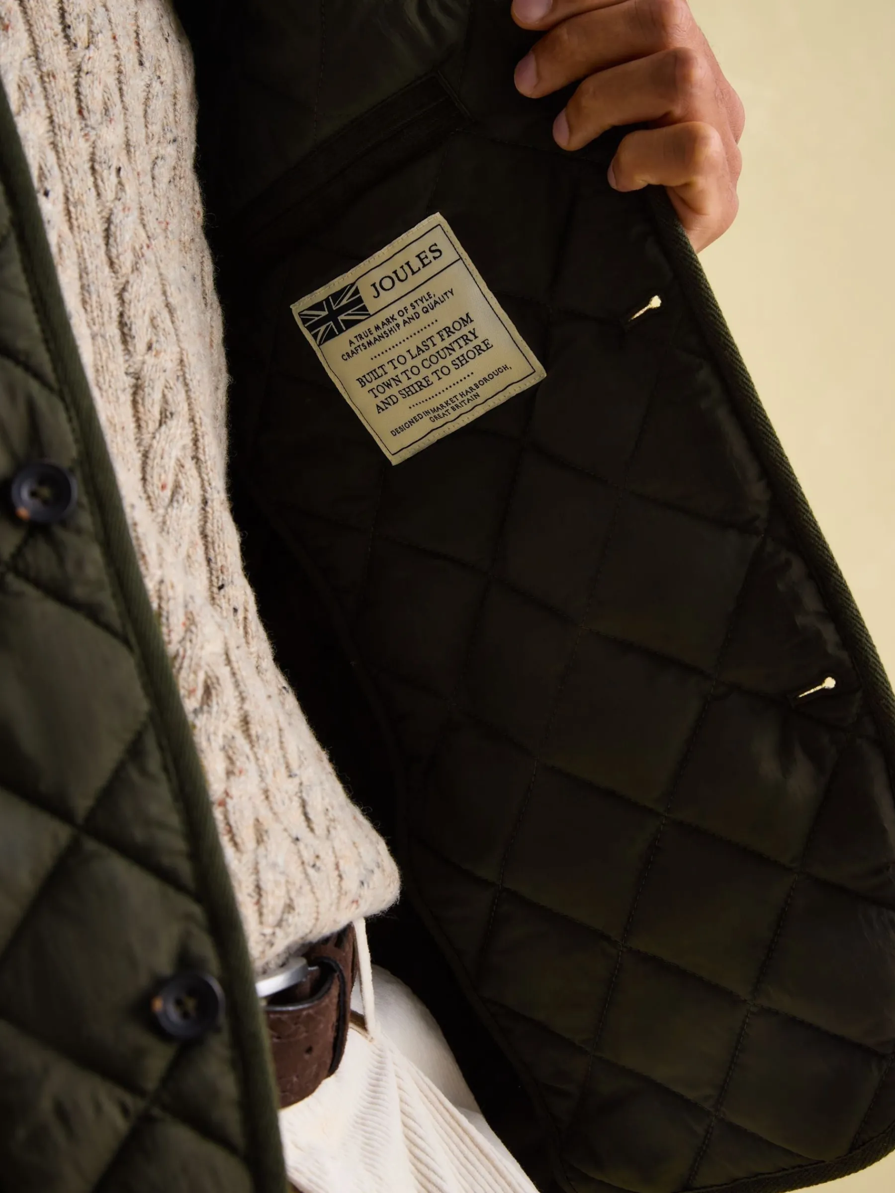 Jasper Diamond Quilted Blazer<Joules Sale
