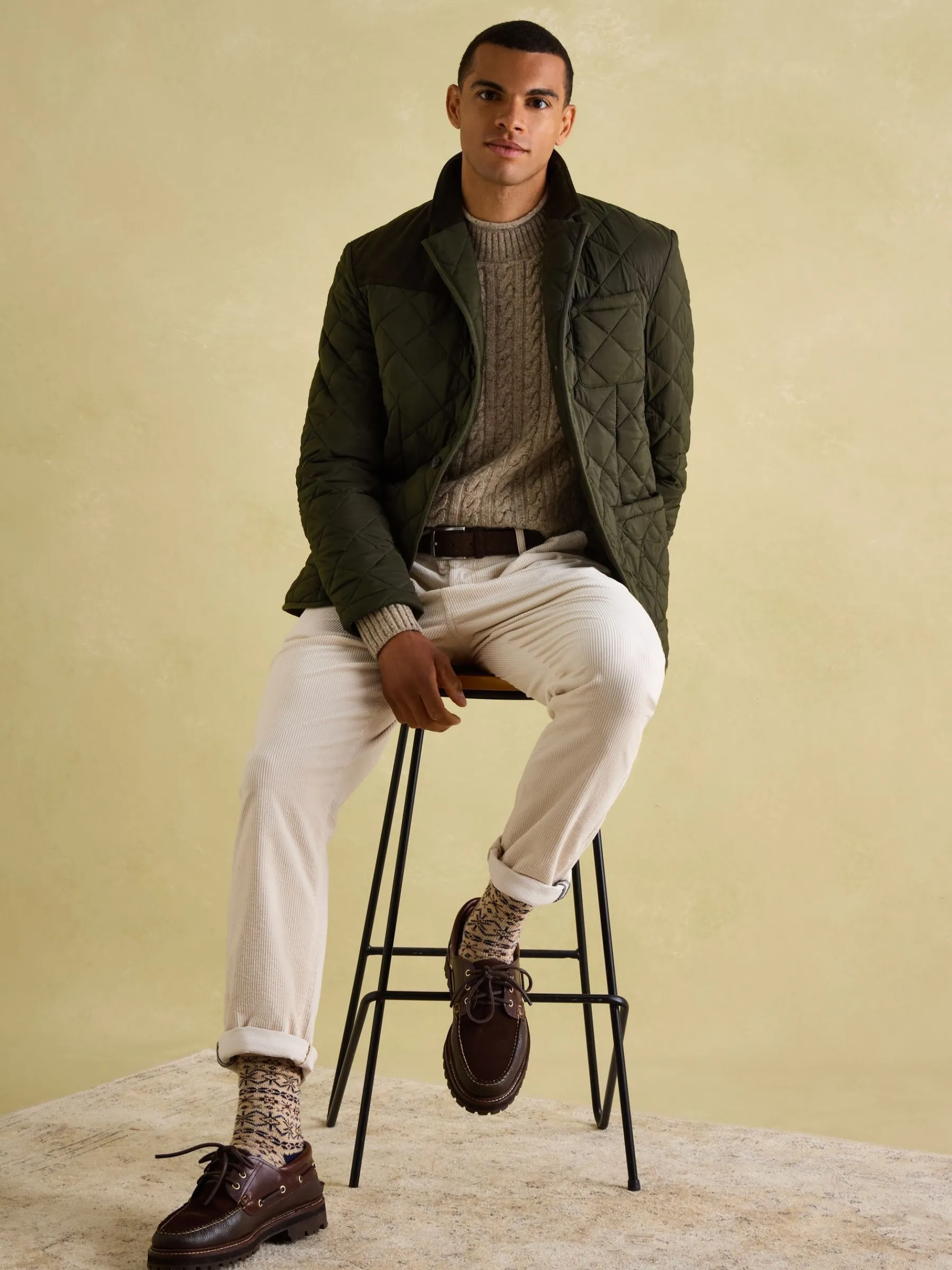 Jasper Diamond Quilted Blazer<Joules Sale