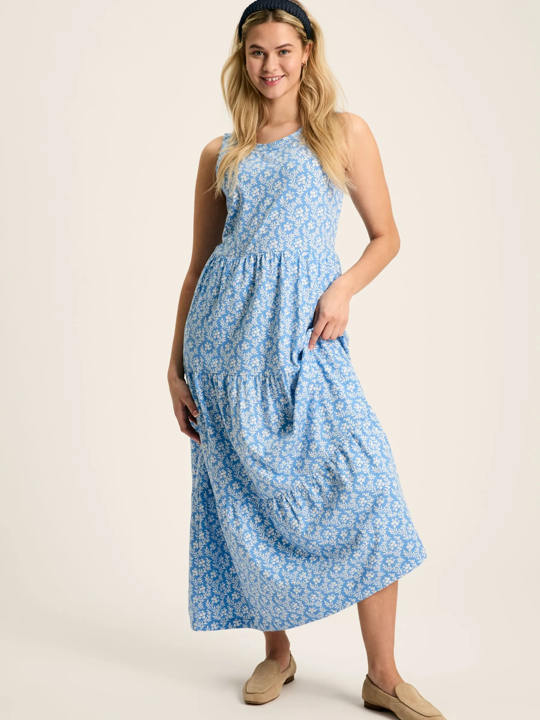 Jayne Jersey Tiered Dress<Joules Hot