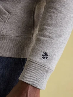 Jenkins Grey Marl Quarter Zip Graphic Sweatshirt<Joules