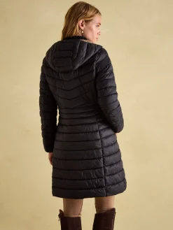 Kenley Showerproof Long Padded Coat with Hood<Joules New