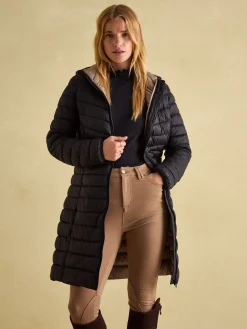 Kenley Showerproof Long Padded Coat with Hood<Joules New