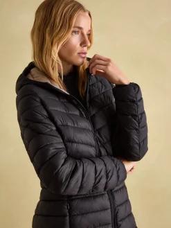 Kenley Showerproof Long Padded Coat with Hood<Joules New