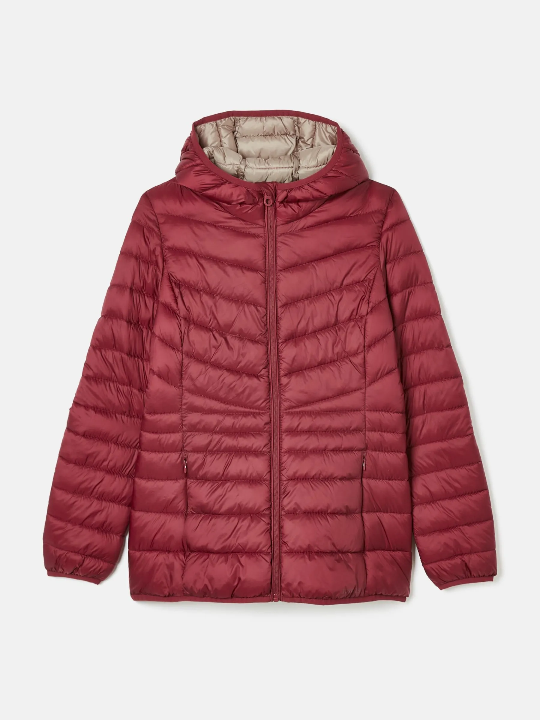 Kenley Dark Red Showerproof Padded Coat with Hood<Joules New