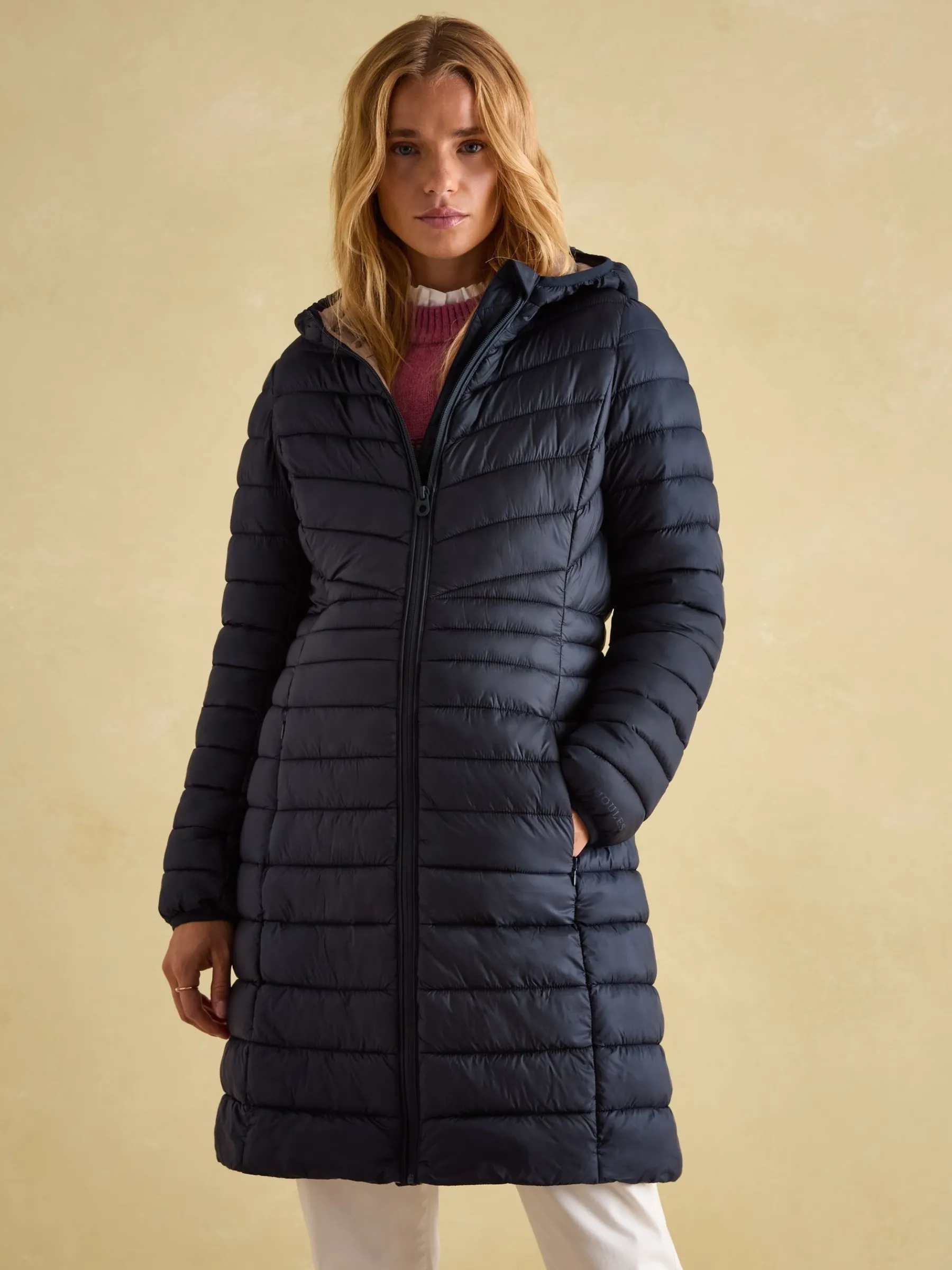 Kenley Showerproof Long Padded Coat with Hood<Joules