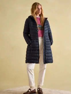 Kenley Showerproof Long Padded Coat with Hood<Joules