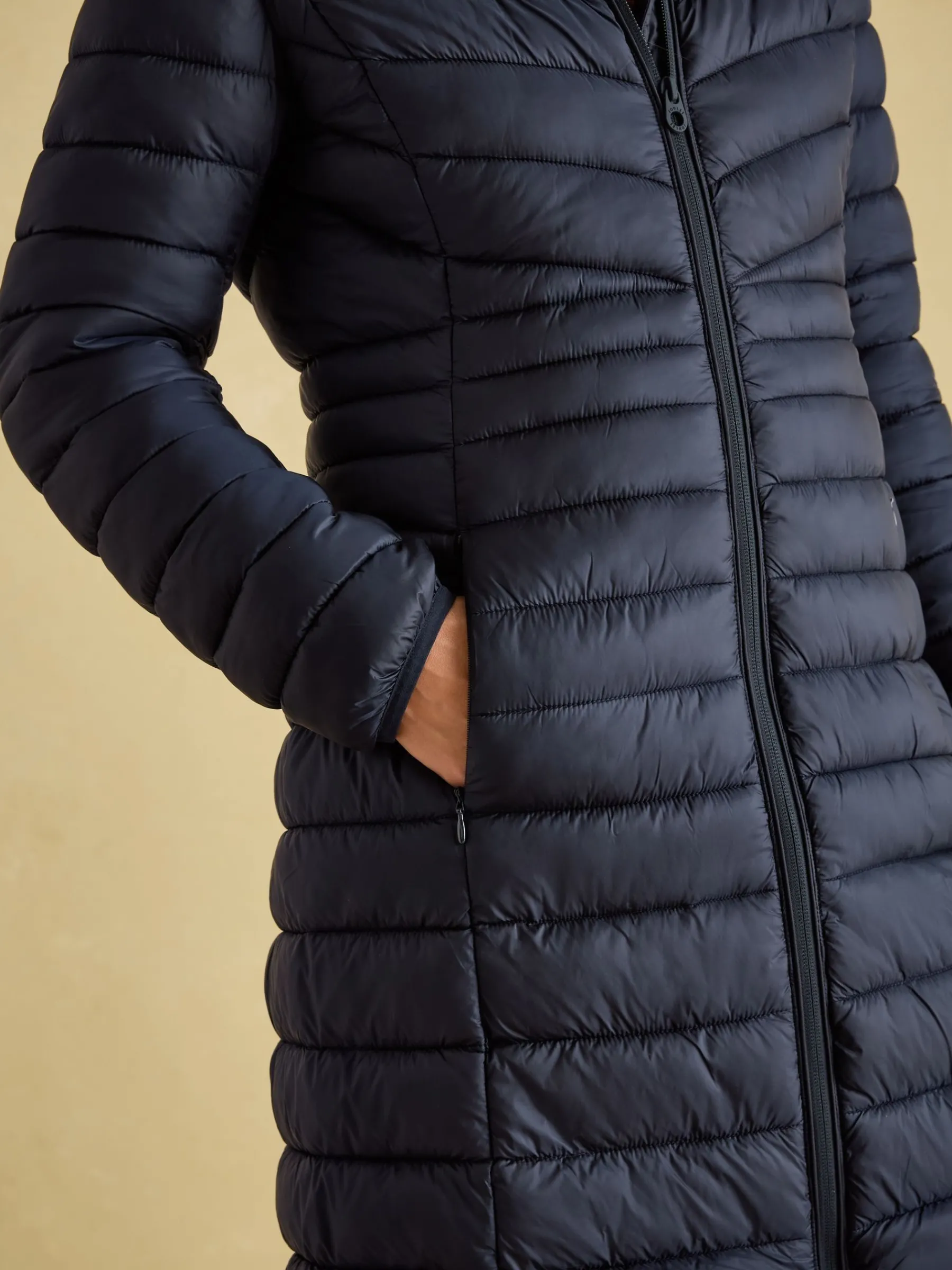 Kenley Showerproof Long Padded Coat with Hood<Joules