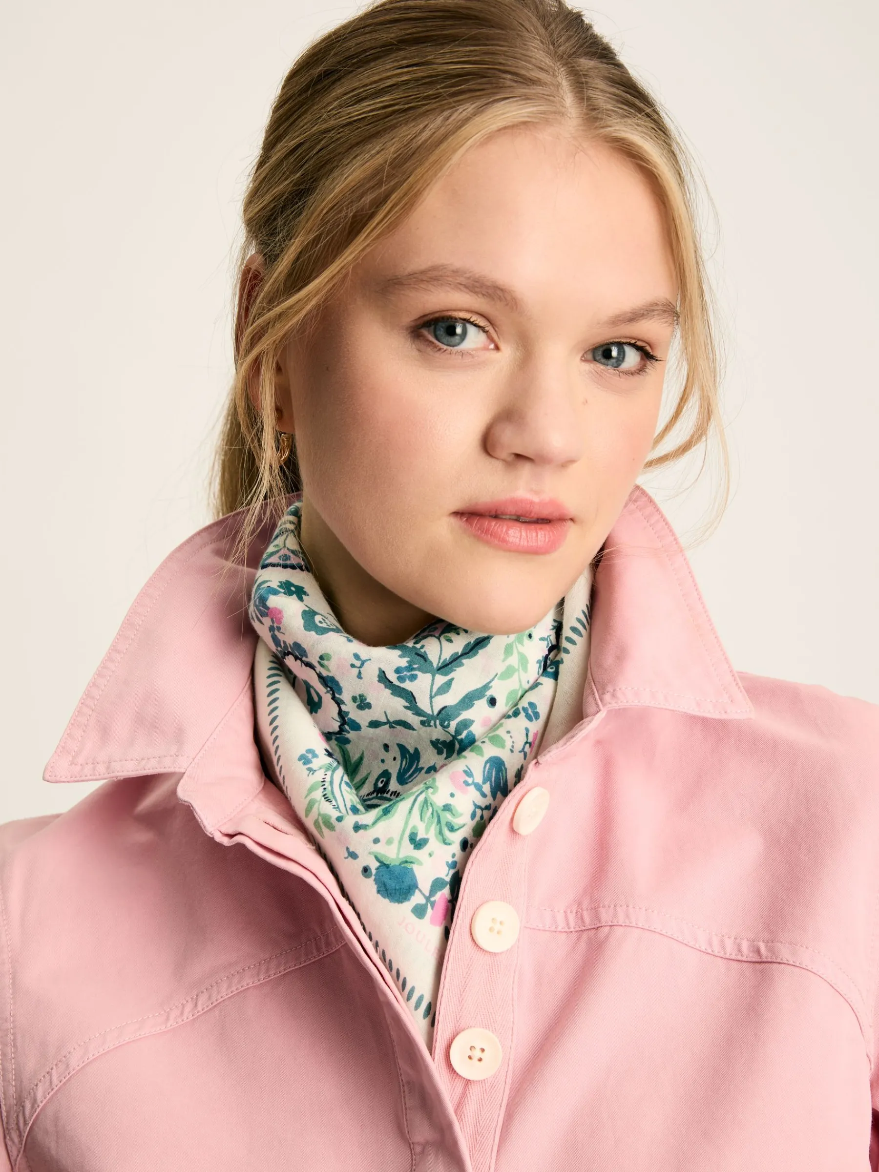 Kensington Cotton Square Scarf<Joules Online