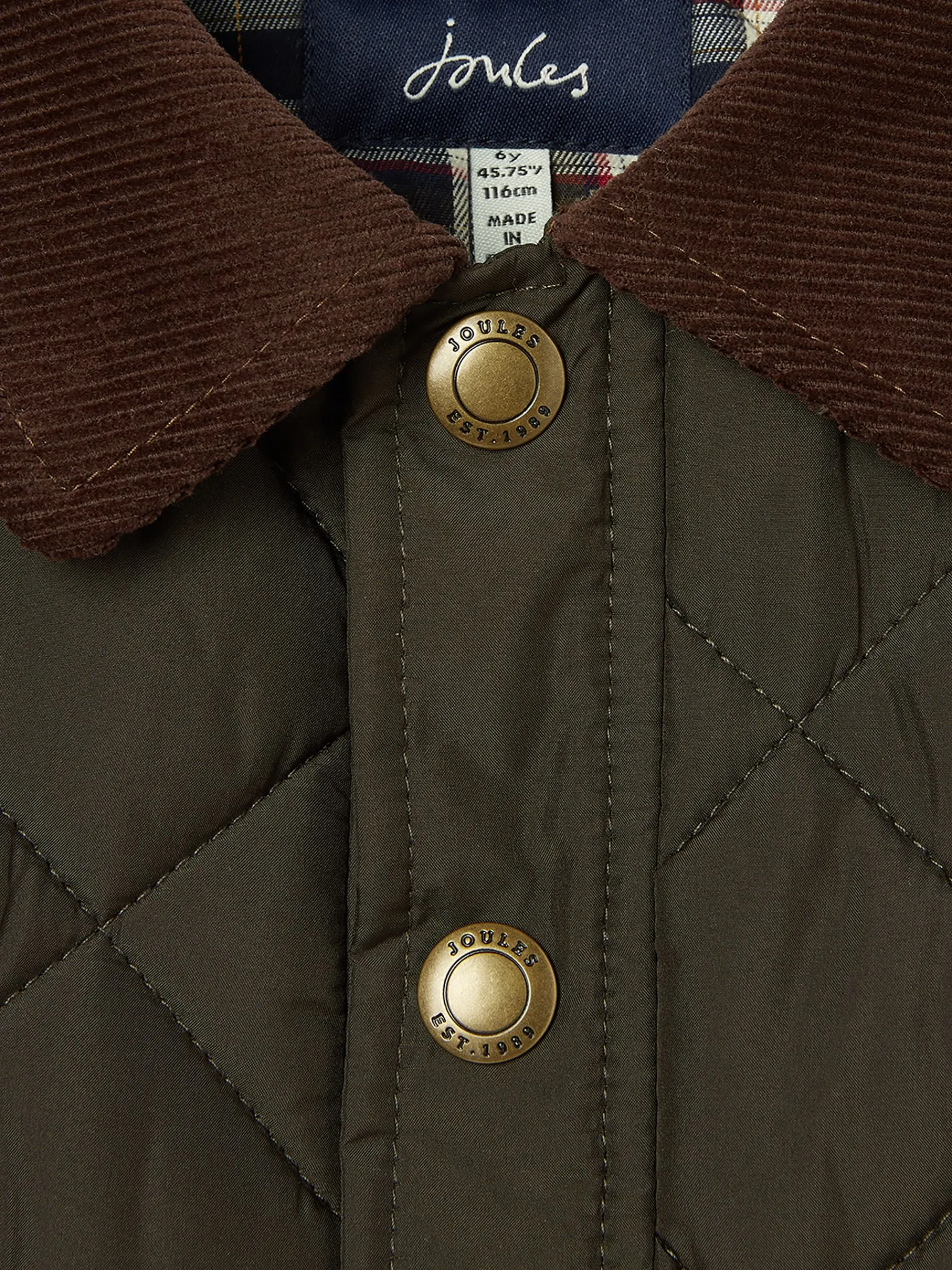 Kids' Ambrose Diamond Quilted Jacket<Joules