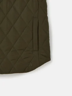 Kids' Atwell Khaki Green Showerproof Reversible Gilet<Joules New