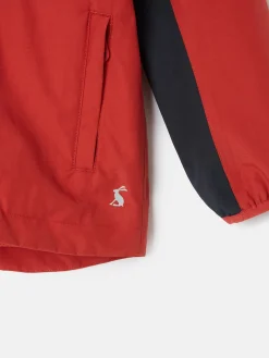 Kids' Ayston Orange Colourblock Waterproof Fleece Lined Raincoat<Joules Hot