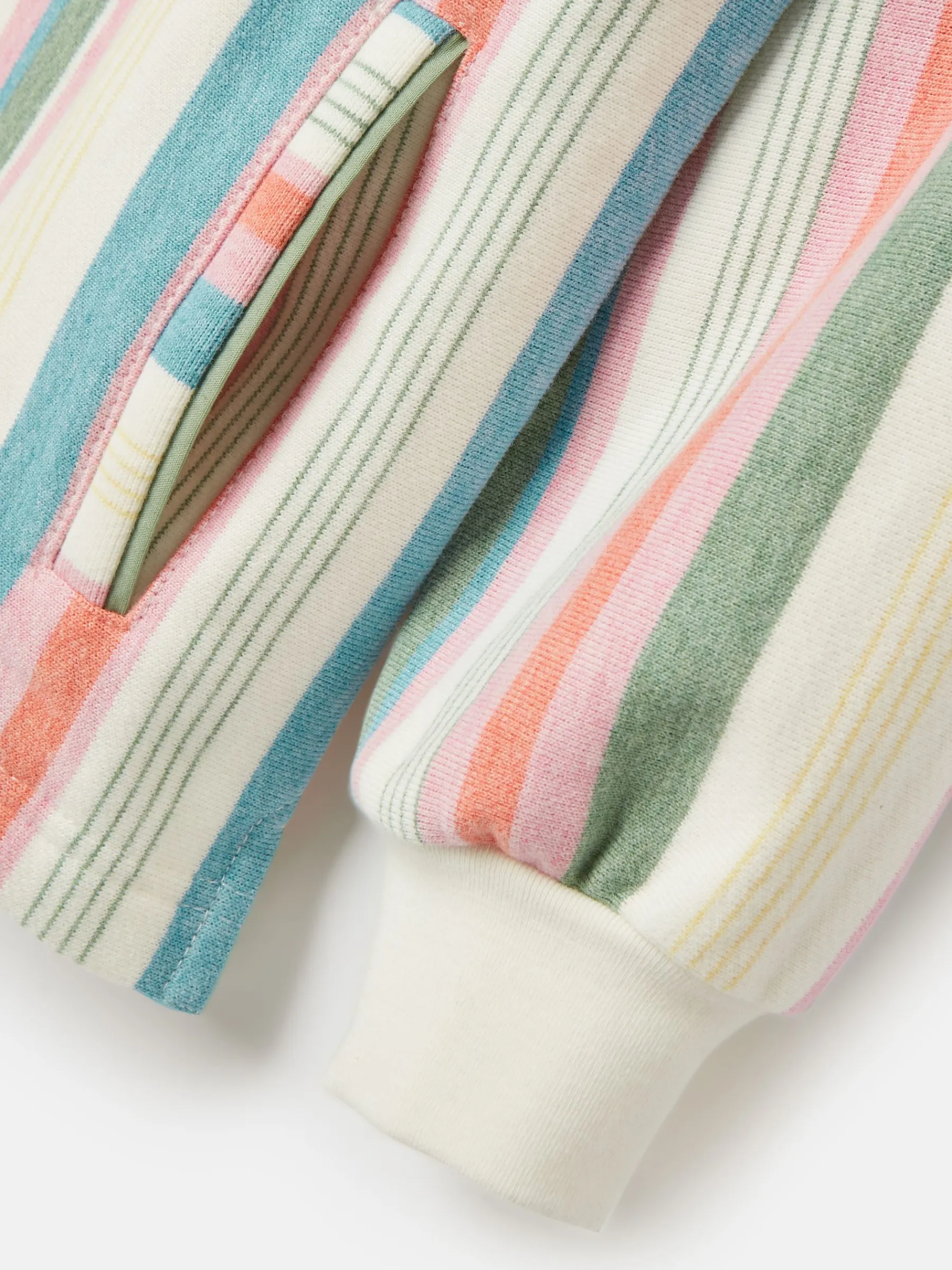 Kids' Burnham Multi Stripe Funnel Neck Sweatshirt<Joules New
