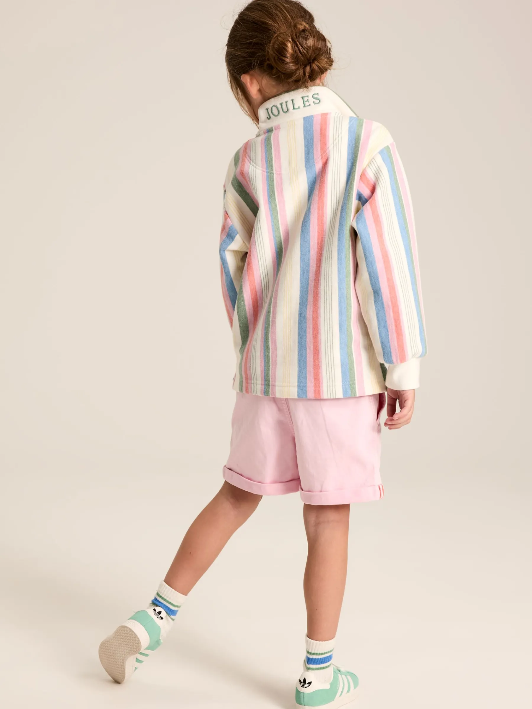 Kids' Burnham Multi Stripe Funnel Neck Sweatshirt<Joules New
