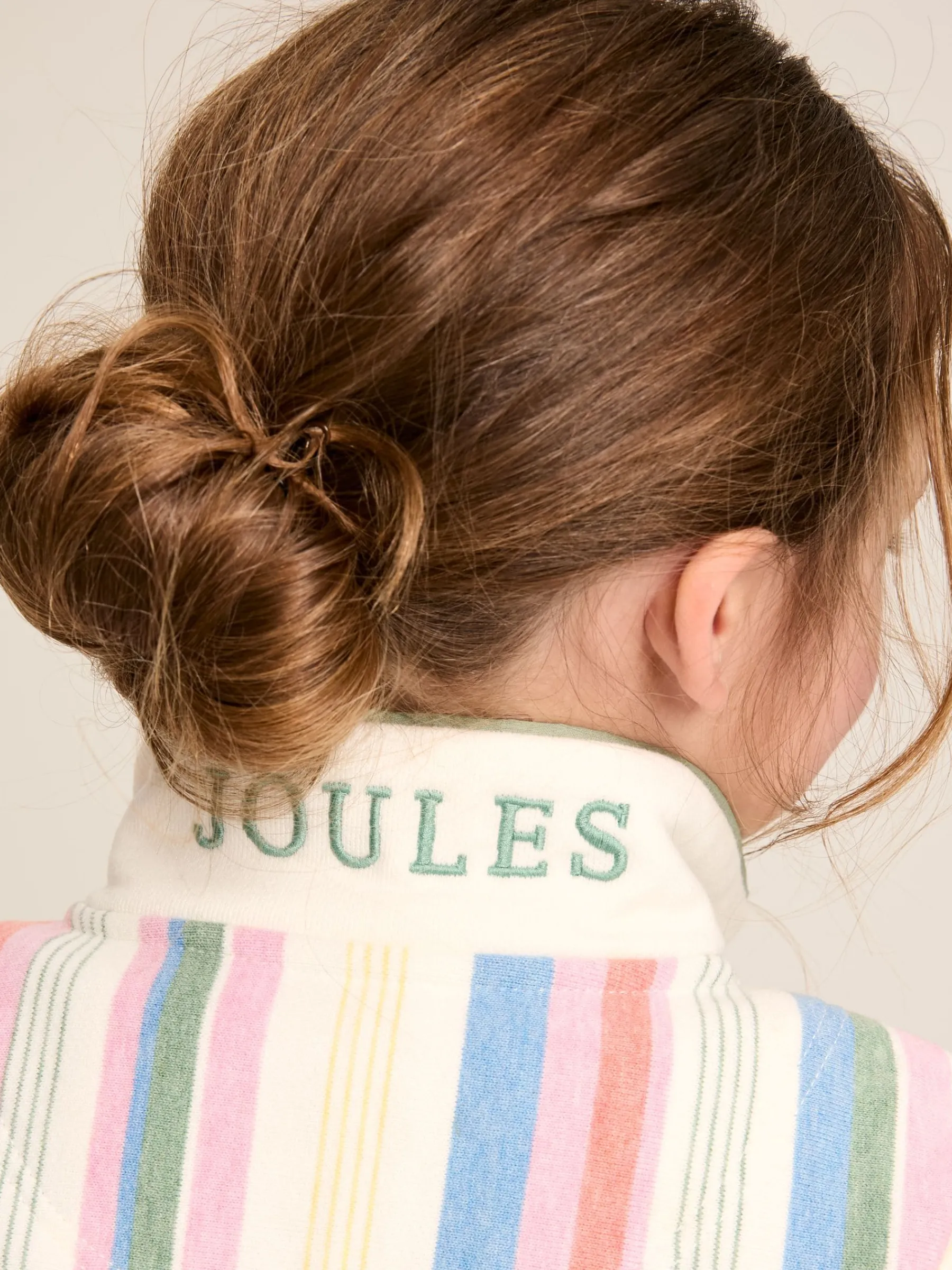 Kids' Burnham Multi Stripe Funnel Neck Sweatshirt<Joules New
