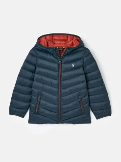 Kids' Cairn Navy Blue Showerproof Padded Coat<Joules New