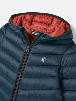 Kids' Cairn Navy Blue Showerproof Padded Coat<Joules New