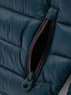 Kids' Cairn Navy Blue Showerproof Padded Coat<Joules New
