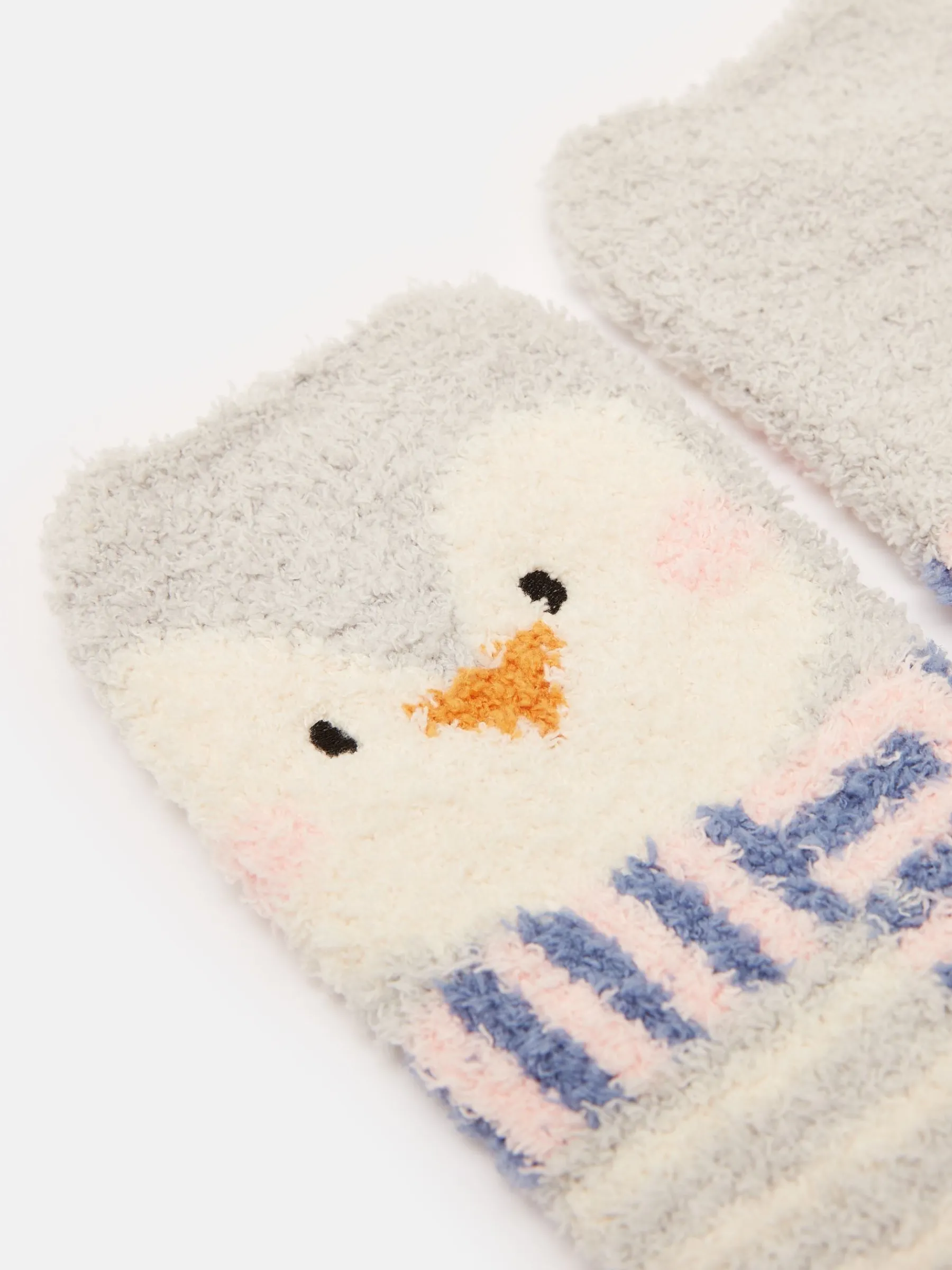 Kids' Fluffy Pale Blue Character Socks<Joules New