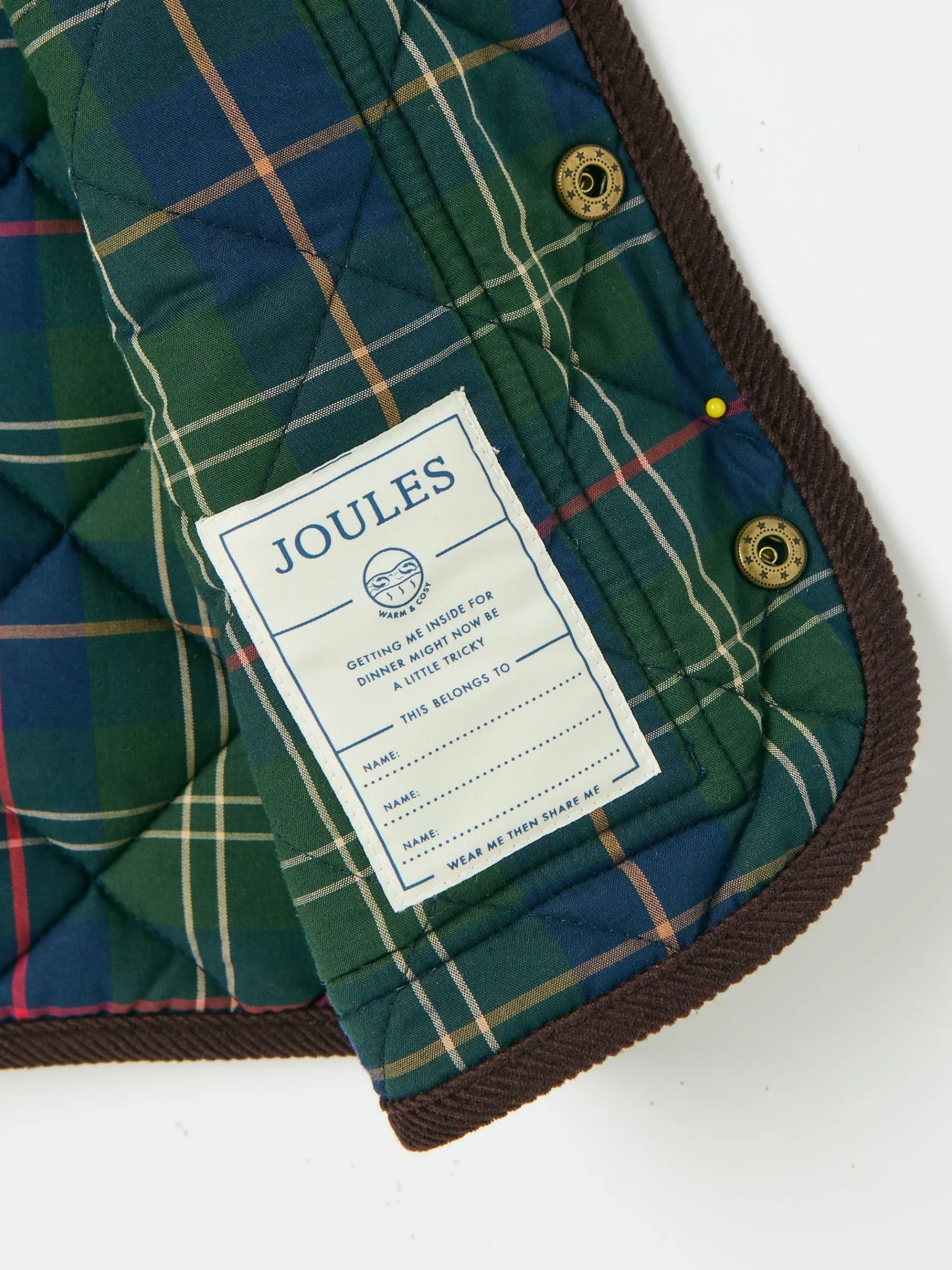 Kids' Gibson Khaki Green Quilted Gilet<Joules Outlet
