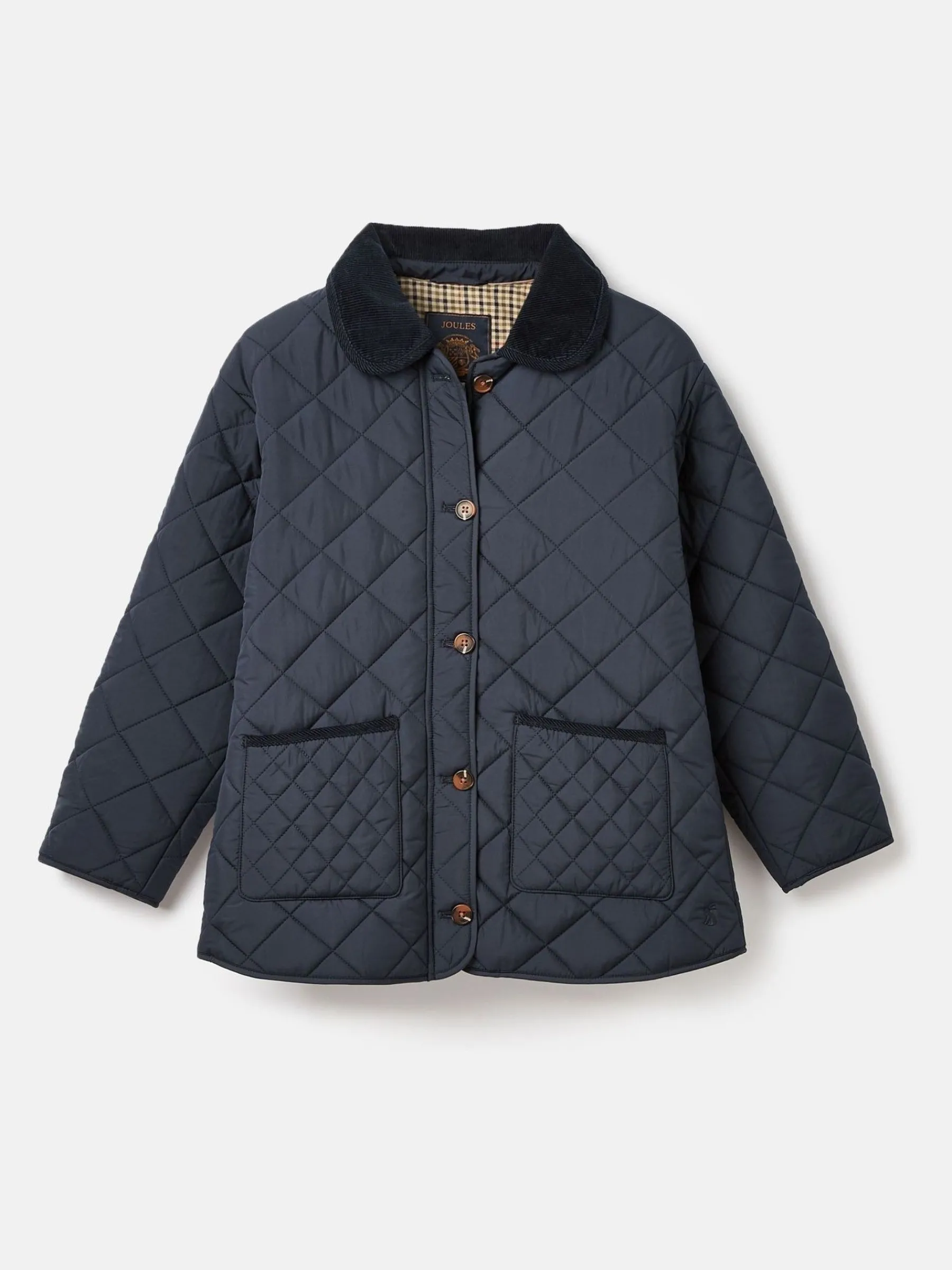 Kids' Mayberry Navy Blue Quilted Jacket<Joules