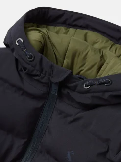 Kids' Padwell Navy Blue Waterproof Padded Coat with Hood<Joules Hot