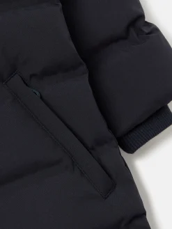 Kids' Padwell Navy Blue Waterproof Padded Coat with Hood<Joules Hot