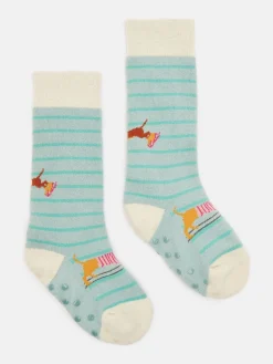Kids' Runaround Grippy Socks<Joules Hot
