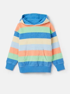Kids' Shoreside Multi Stripe Towelling Hoodie<Joules Hot