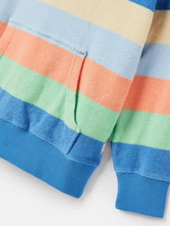 Kids' Shoreside Multi Stripe Towelling Hoodie<Joules Hot