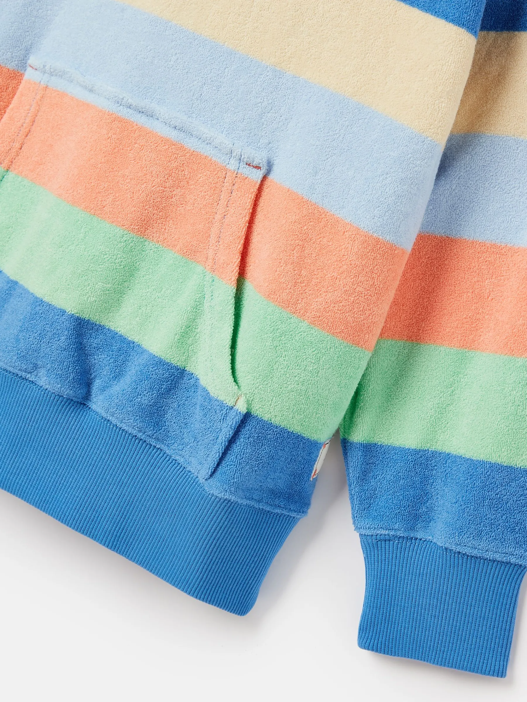 Kids' Shoreside Multi Stripe Towelling Hoodie<Joules Hot