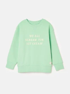 Kids' Sundaze Crew Neck Slogan Sweatshirt<Joules Sale