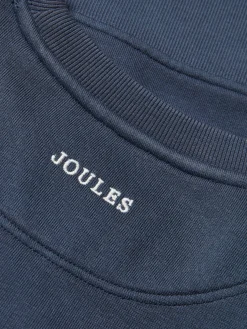 Kids' Sundaze Navy Blue Crew Neck Slogan Sweatshirt<Joules