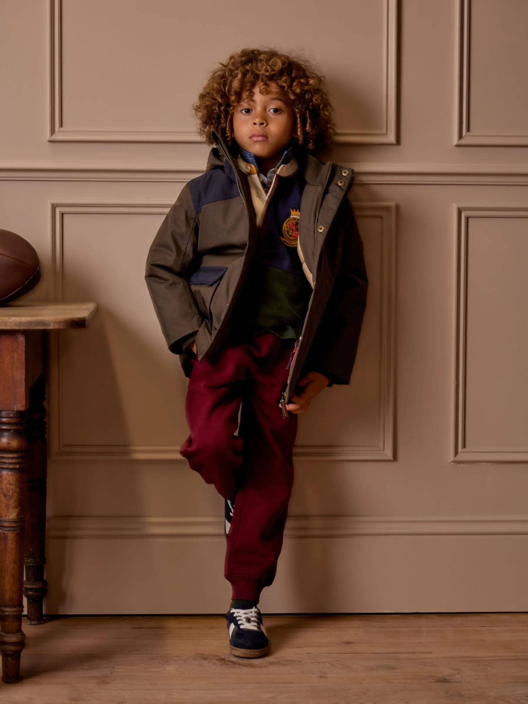Kids' Ultimate Khaki Green Waterproof Coat with Quilted Lining<Joules Clearance