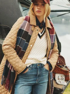 Langtree Berry & Navy Scarf<Joules Sale
