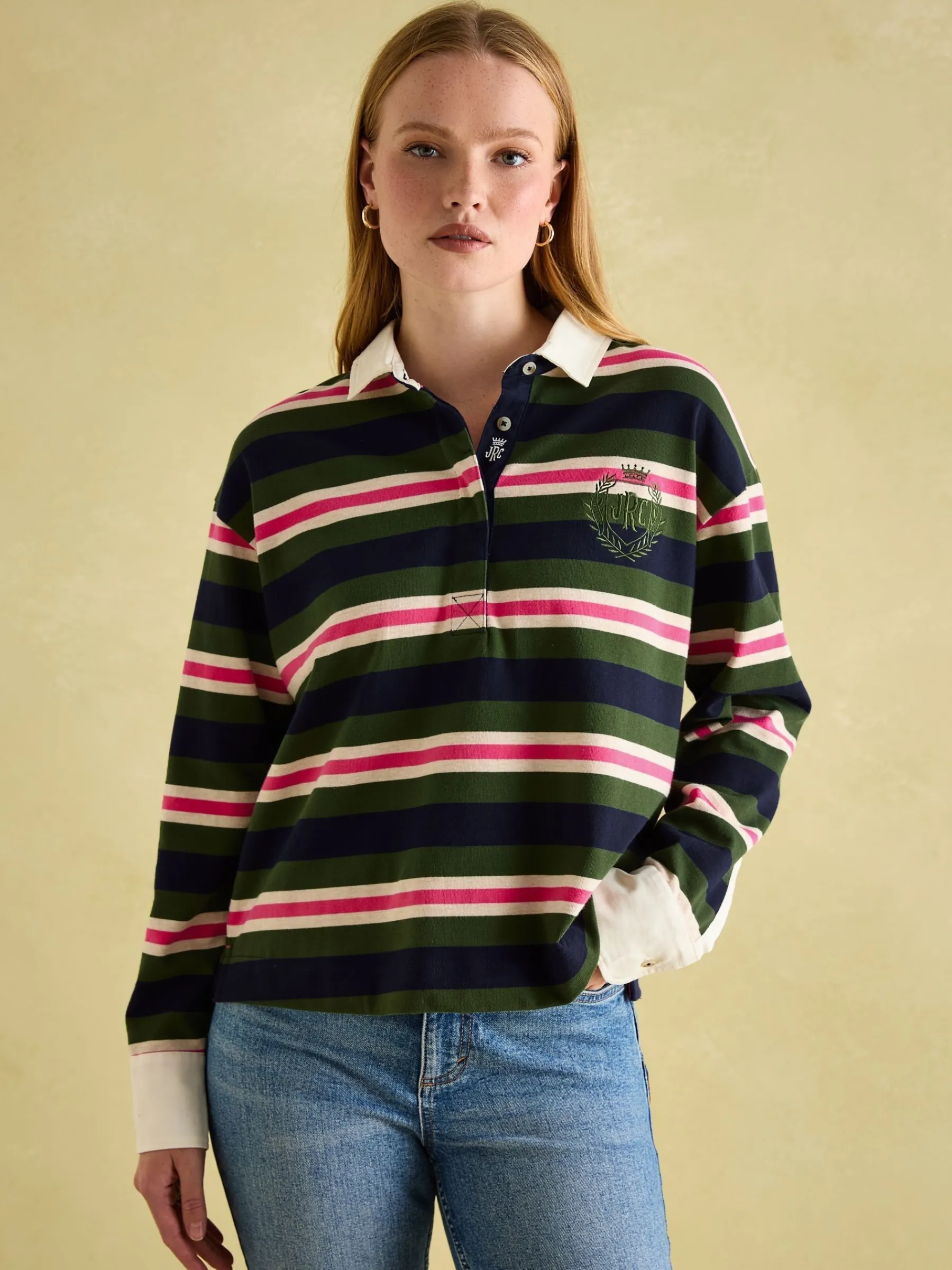 Lara Boxy Fit Rugby Shirt<Joules Outlet