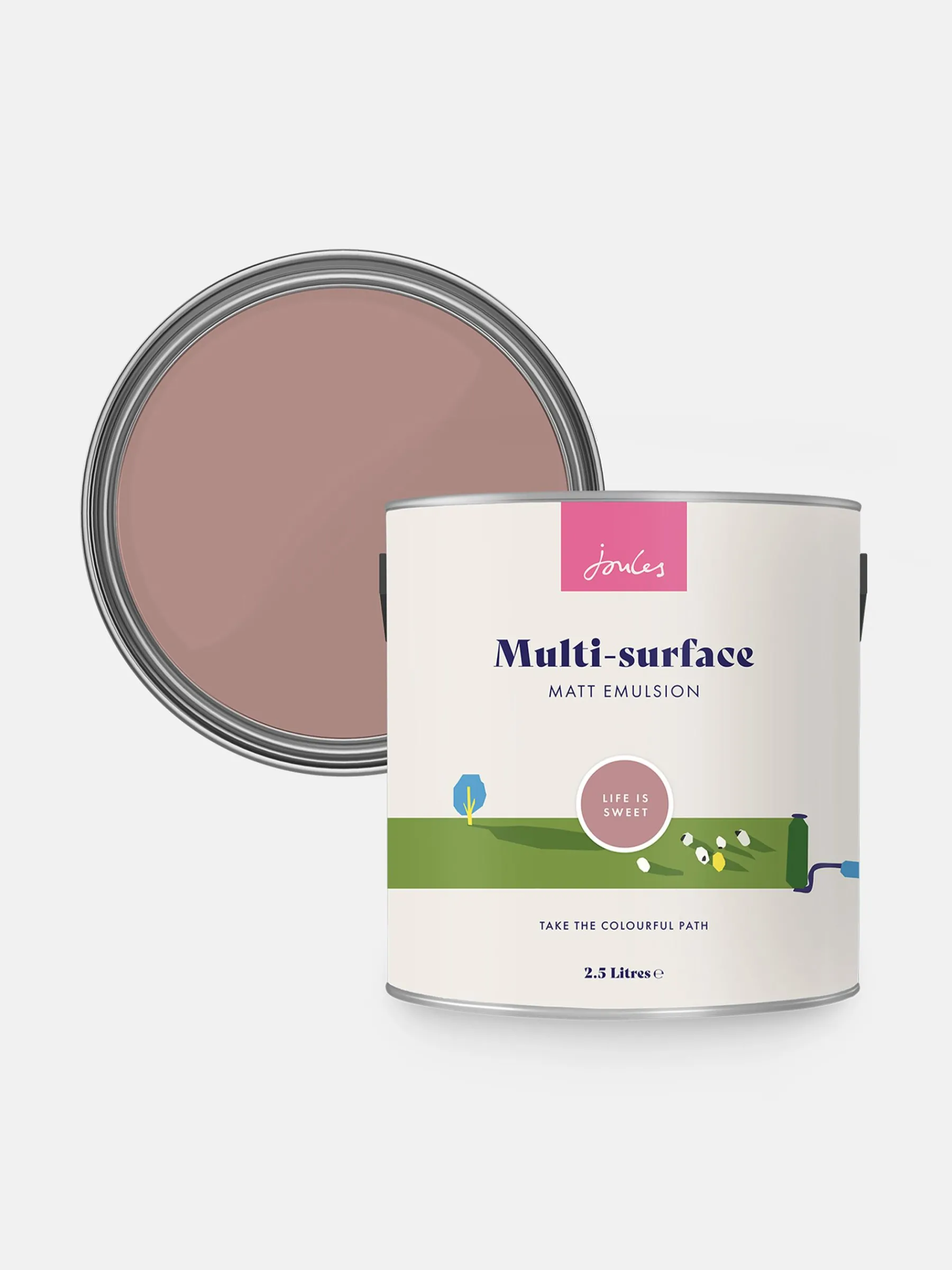 Life is Sweet Purple Multi Surface Matt Emulsion<Joules Outlet
