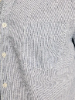 Linen Blend Blue Stripe Plain Long Sleeve Shirt<Joules Clearance