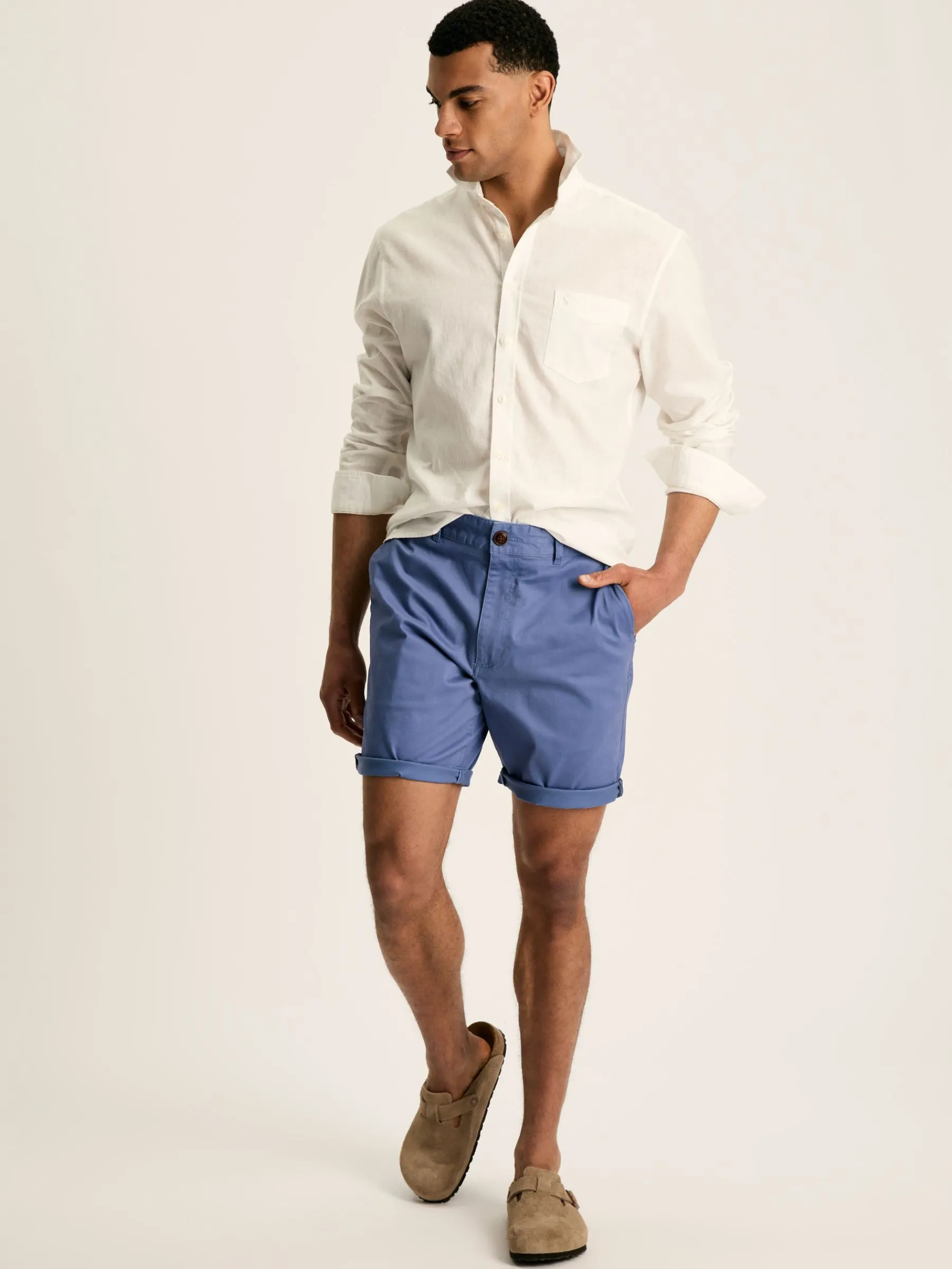 Linen Blend Plain Long Sleeve Shirt<Joules Clearance